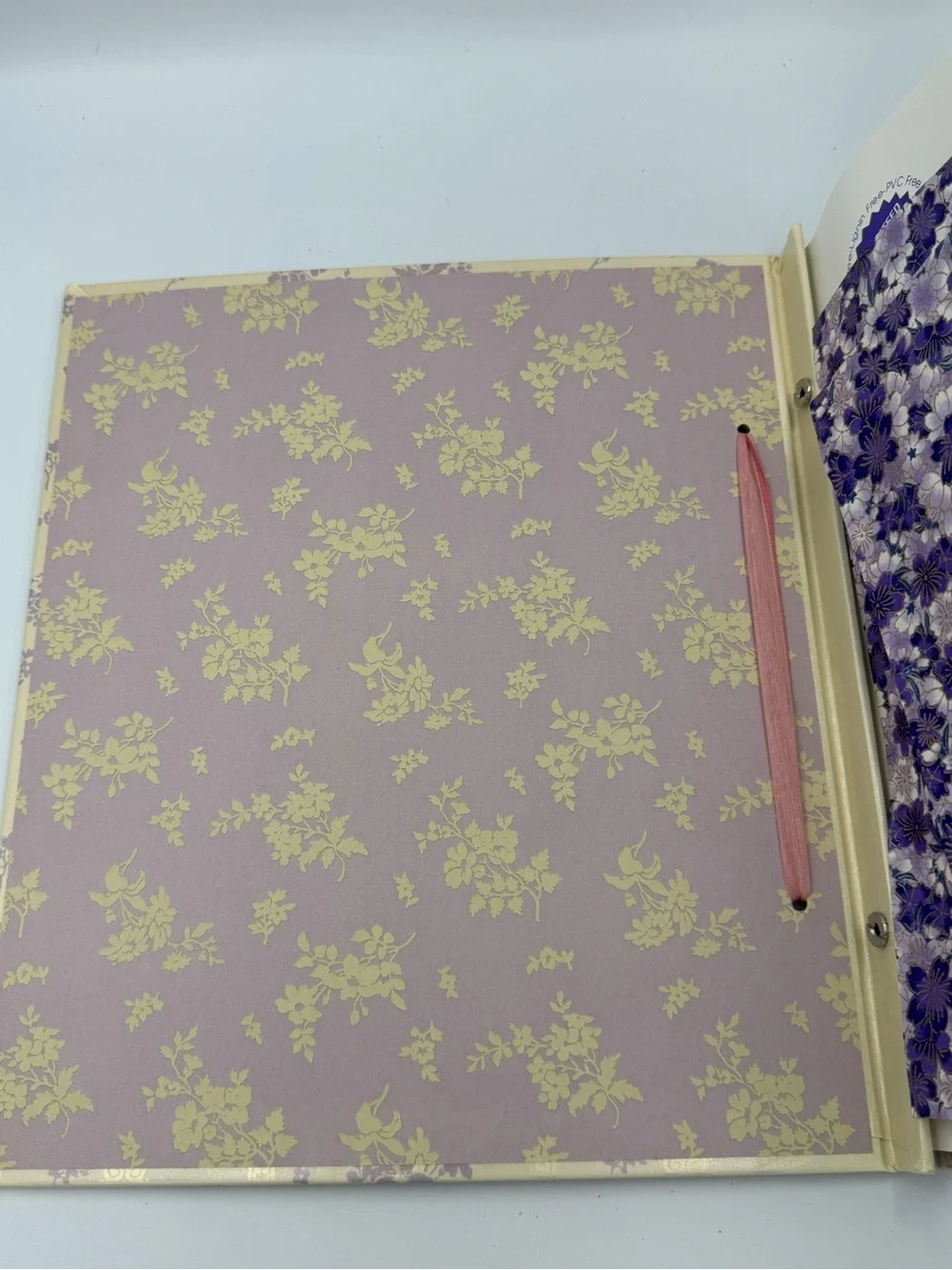 VTG Hallmark Coquette Cottagecore Floral Photo‎ Album Scrapbook Binder 12x10